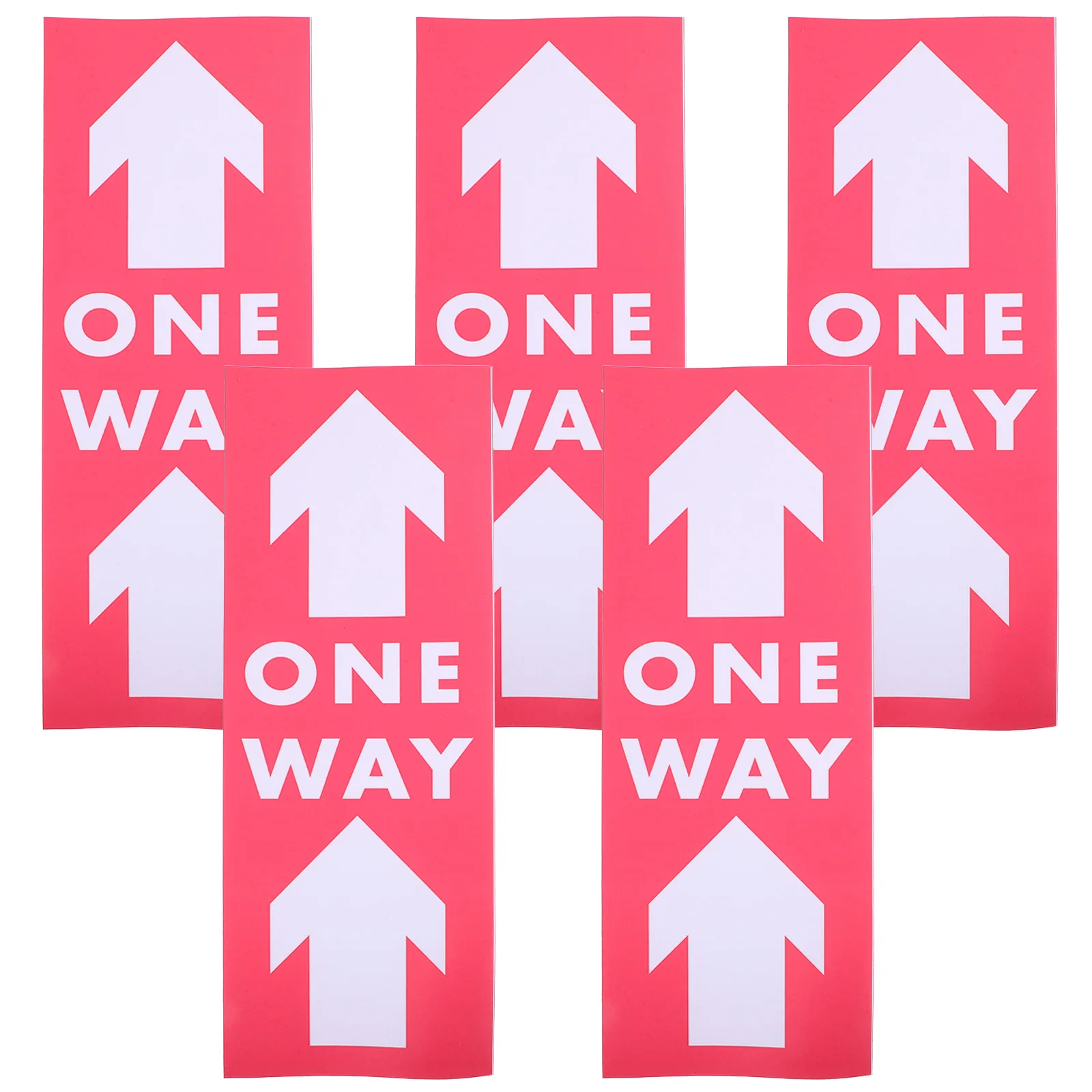 5 Pcs Arrow Warning Post Labels Decals The Sign Adhesive Stickers Pvc Indicator
