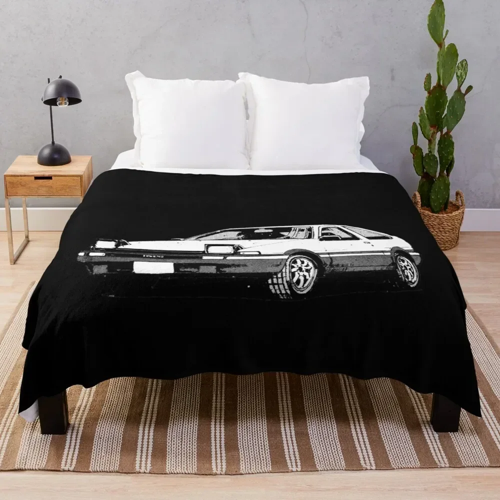 Initial D Fujiwara Tofu Shop AE86 Manga Throw Blanket Plaid Luxury Brand Blankets