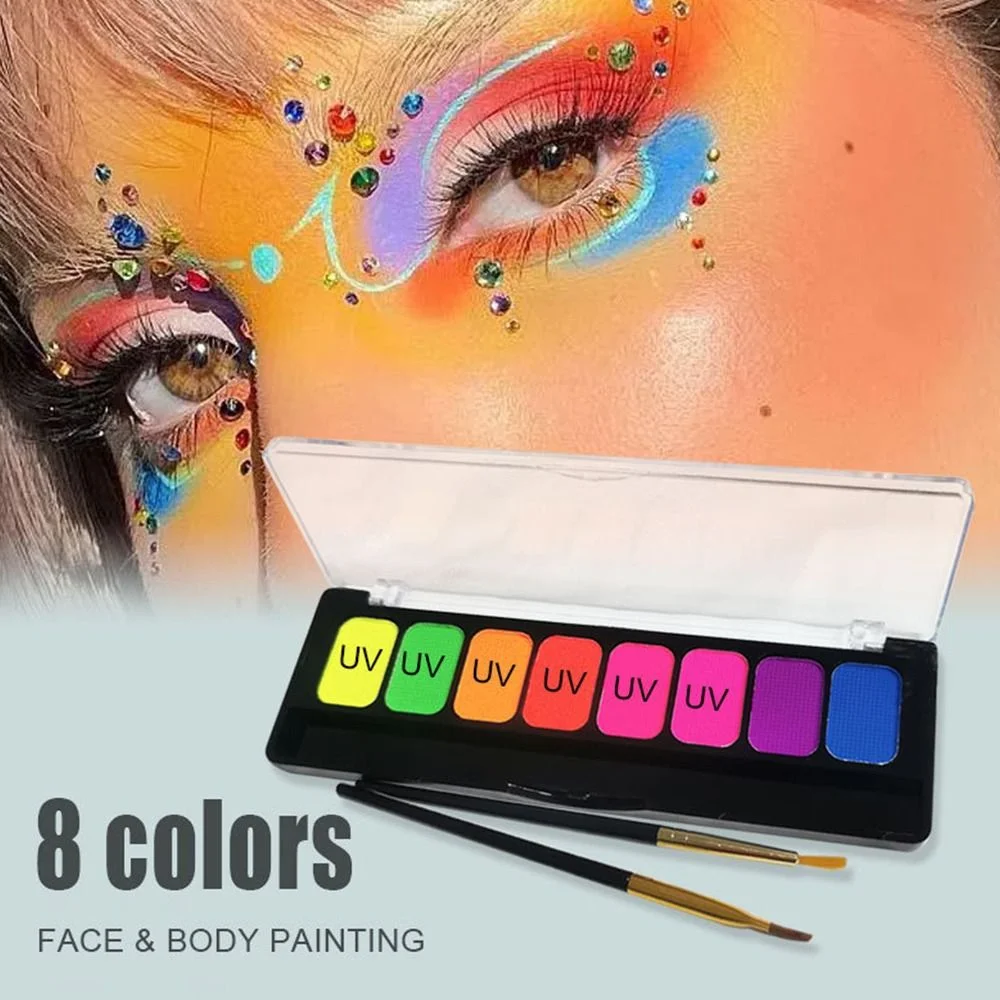 Ibbodybeauty New Face Body Painting make up Kids face Flash Tattoo Art Halloween Party body Make up Palette di colori con kit di pennelli