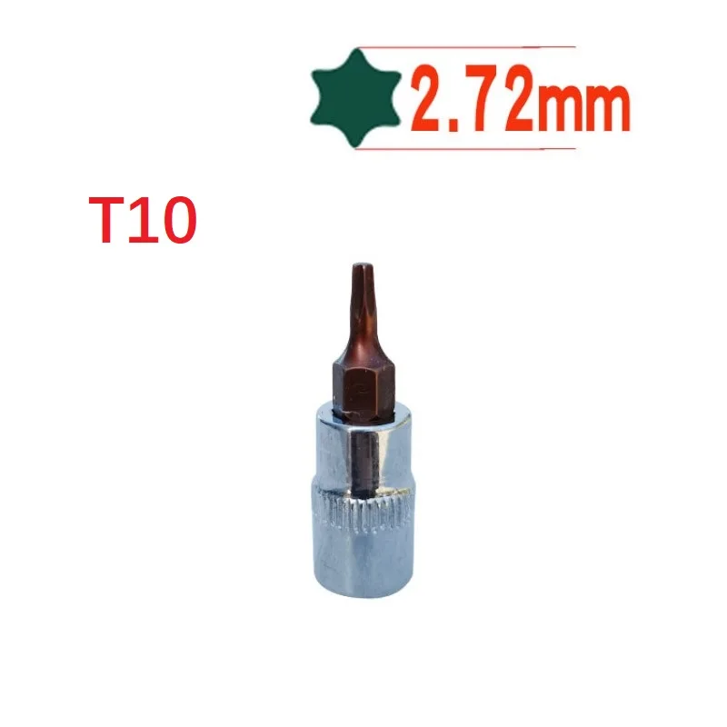 Blossom-broca Torx de cromo para destornillador, herramienta de vanadio, Manual, novedad, 6,35mm/1/4 pulgadas