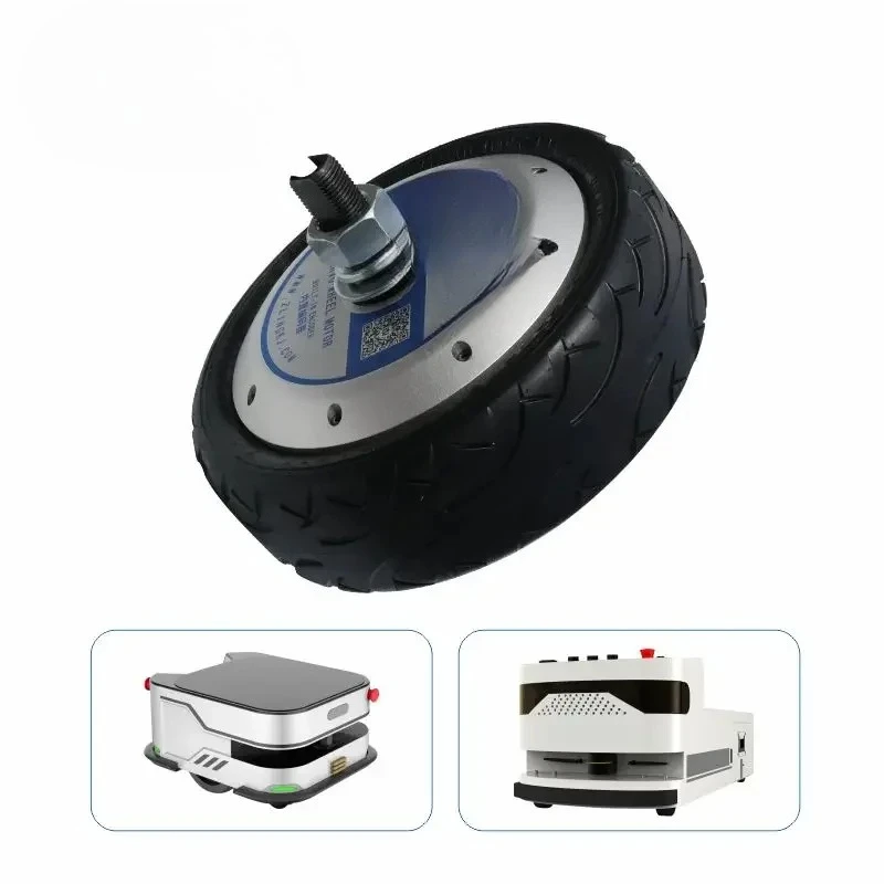 10inch 48V 800W high torque hub motor 20N.m 150RPM 4096PPR encoder gearless brushless AGV drive in wheel dc motor for AMR