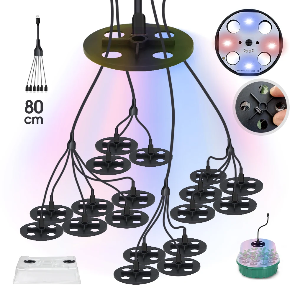System uprawy hydroponiki w ogrodzie oświetlenie LED do uprawy na rozrusznik do nasion czerwone niebieskie oświetlenie kiełkowanie w szklarni