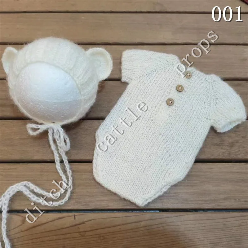 

Newborn Photography Props Mohair Shorts+teddy Bear Ear Hat