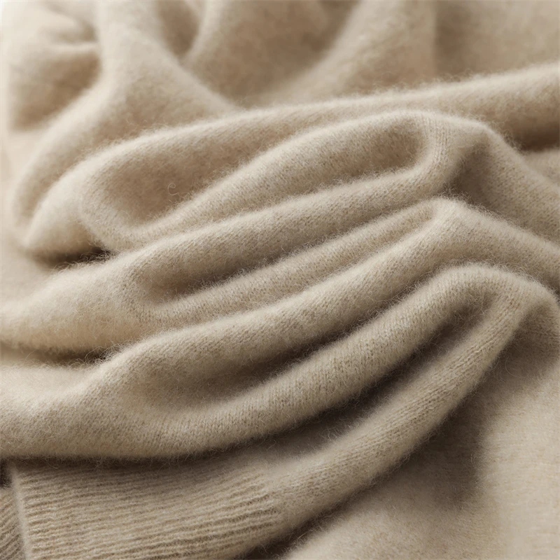 Luxury 100% Pure Cashmere Sweater For Men POLO Collar Shirt Autumn Winter New Knitted Sweater Long Sleeved Soft Pullover Sweater