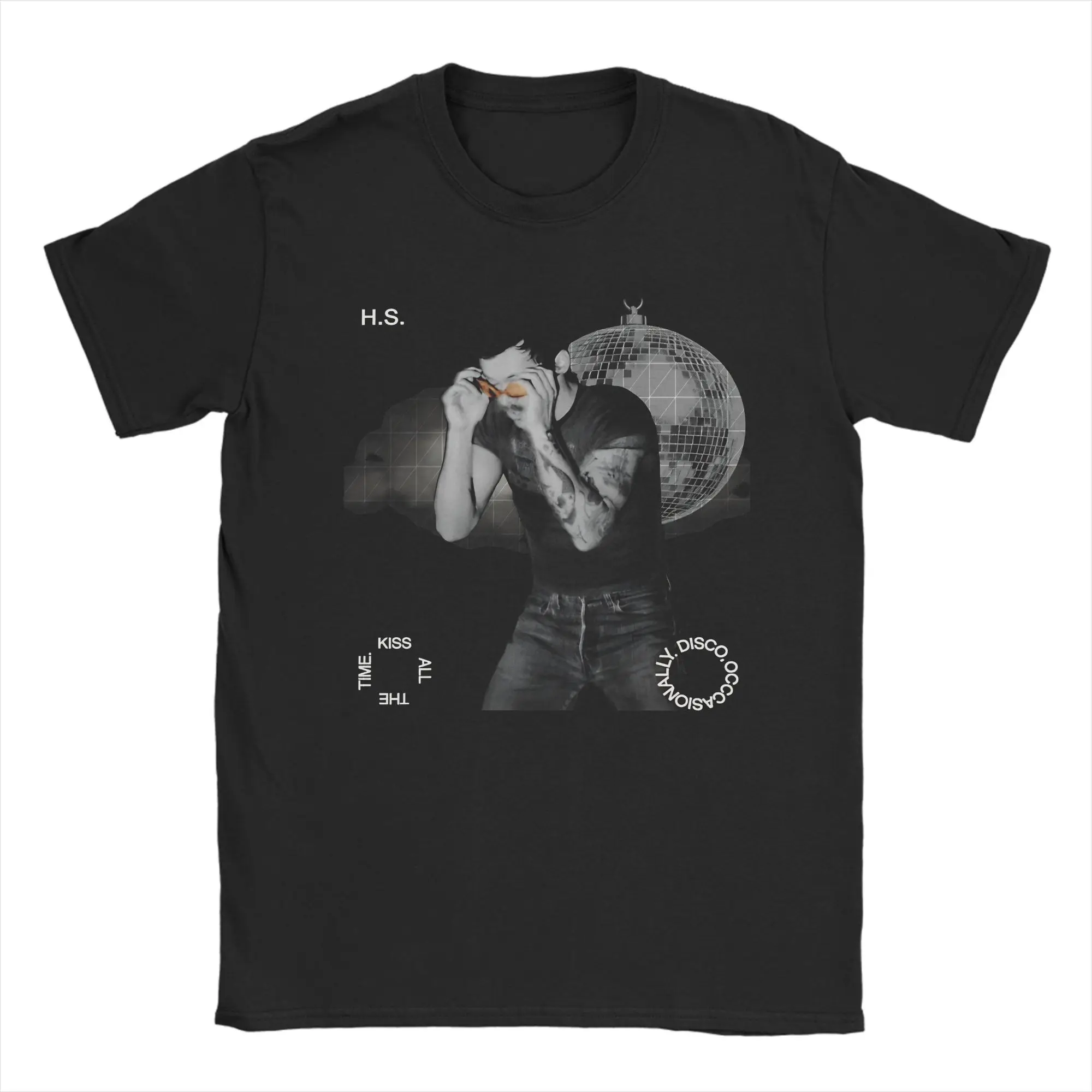 Kiss All The Time Disco, Occasionally 2026 T Shirt Beach  100 Cotton T Shirts For Men Trendy Cool Print Tee Shirt Casual Clothes