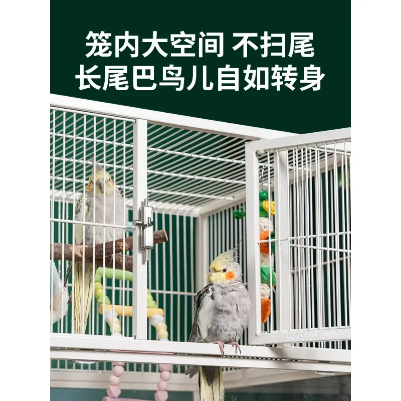 Household Large Parrot Double Breeding Cage Peony Monk Parrot Villa Cage
