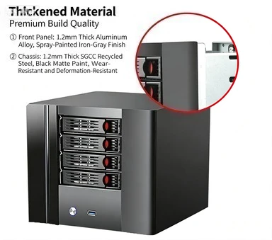 Multi‑Bay NAS Storage Computer Chassis, Optional4 Hot‑Swap Hard‑Drive Bays, Expandable Home Data Storage Workstation Case