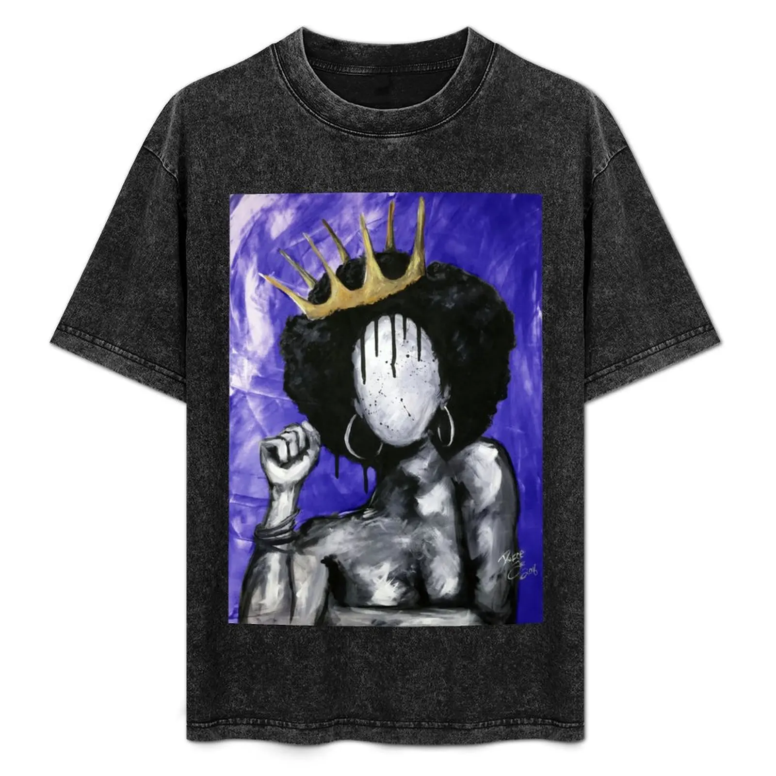 

Naturally Queen PURPLE T-Shirt Basic All Season Solid T-Shirt