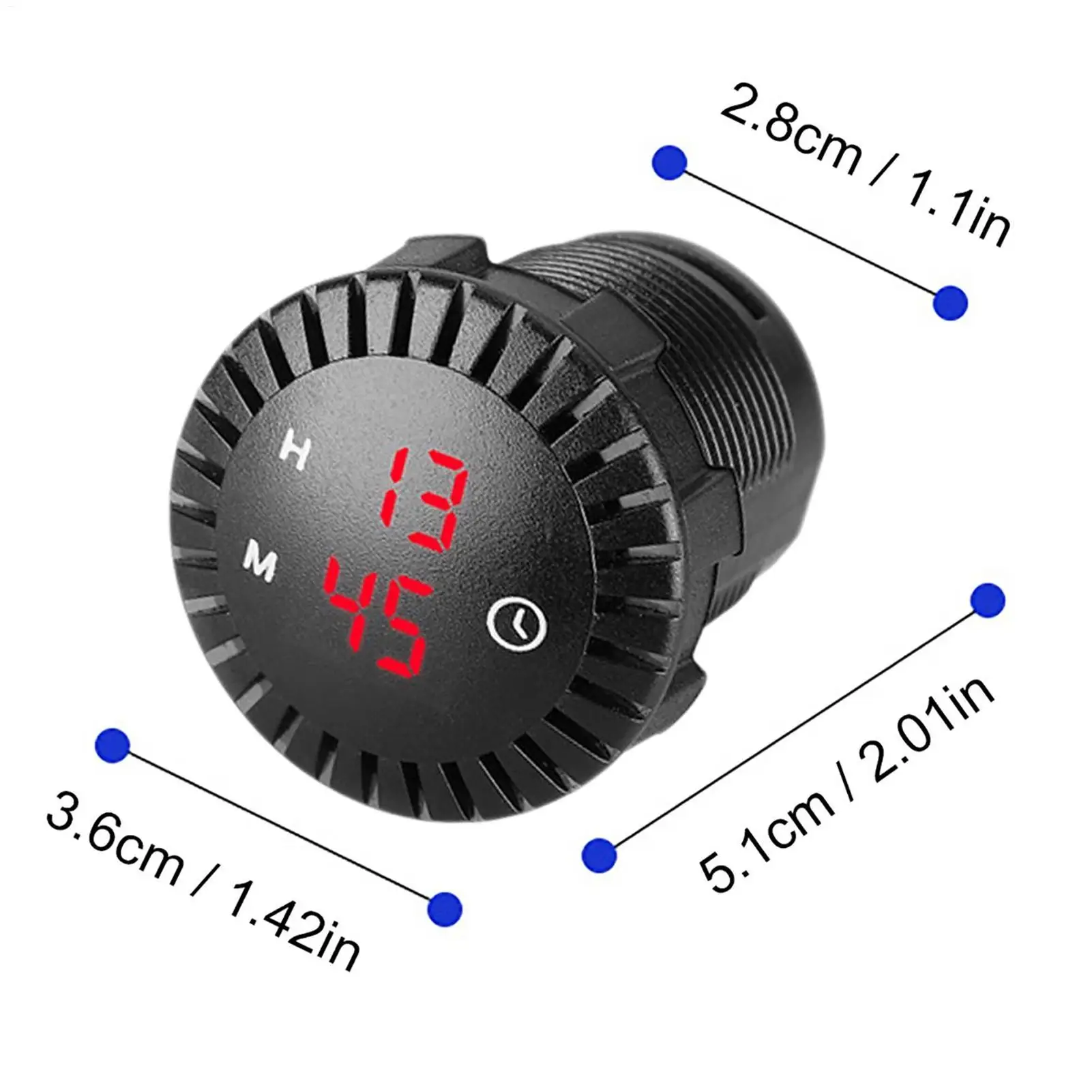 Waterproof LED Display Electronic Clock 12V/24V Car Panel Electronic Clock Automotive Car Boat Motorcycle Touch Digital Clock view 6