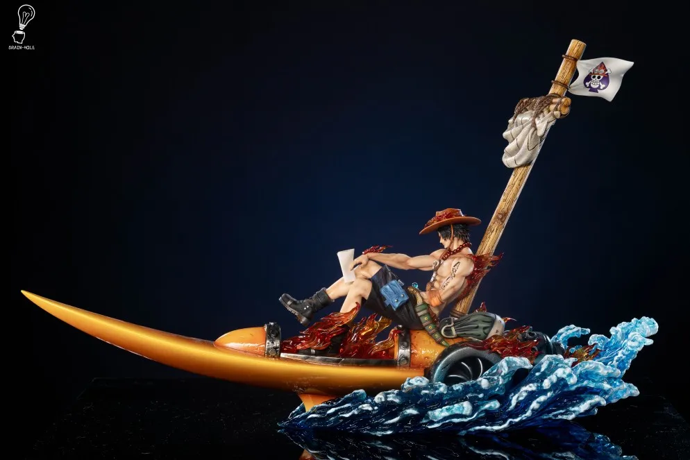 [1991 Spot] Brain-Hole Studio ONE PIECE Fireboat Ace, figure statue