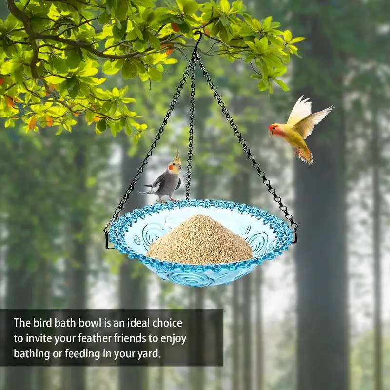 New Bird Flower Shaped Hanging Bird Feeder Hangable Hummingbird Baths For Outdoors Food Water Container For lawn Garden Patio