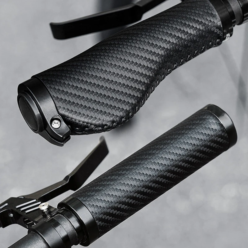 MTB Bicycle Grips Leather Shockproof Anti-Slip Bike Handles Cover PVC Ergonomics Waterproof Dustproof Handlebar Road Bike Grips