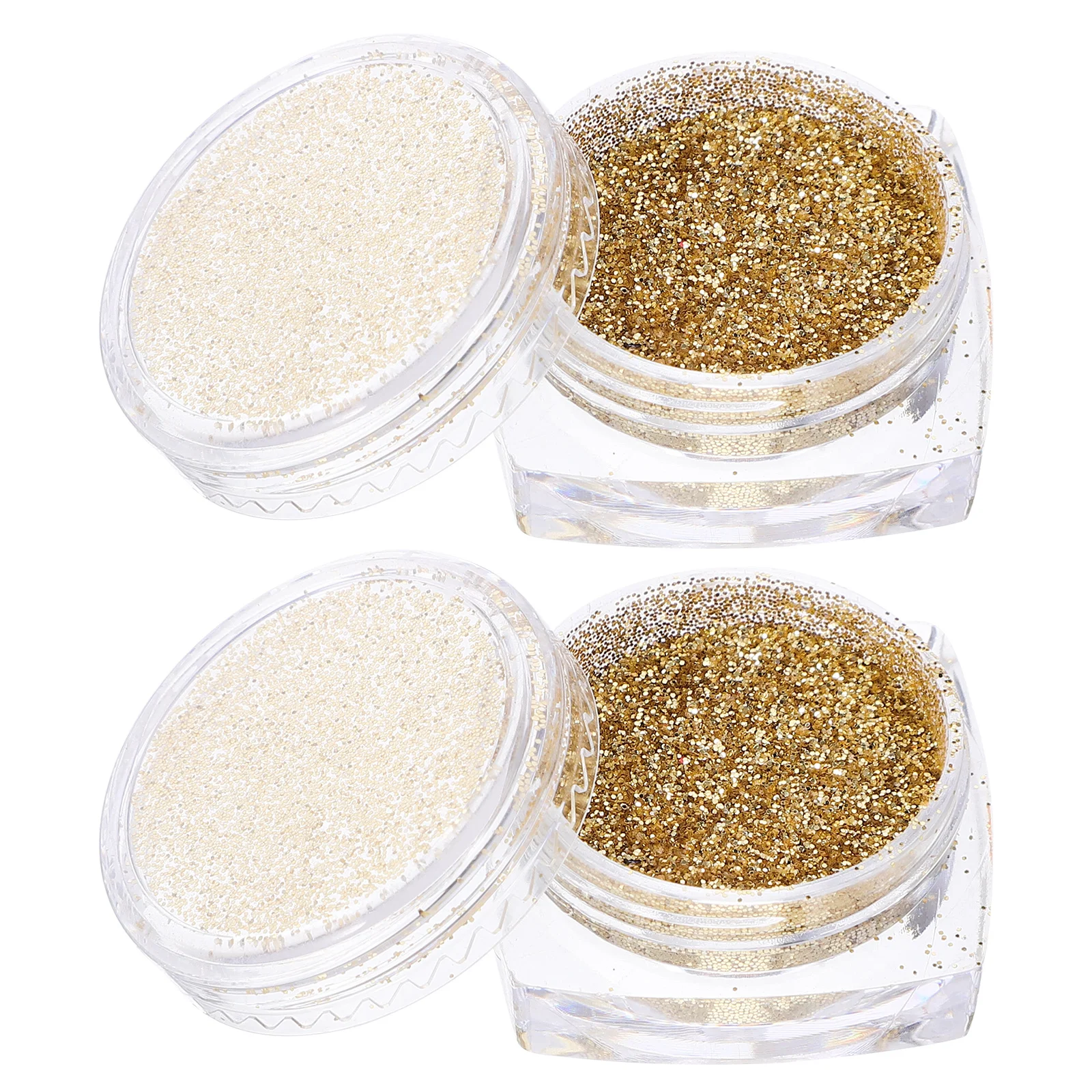 Conjunto de sombras soltas de alto brilho, 2 peças, pigmentos brilhantes sedosos, maquiagem de longa duração para uso profissional e pessoal, pigmento brilhante