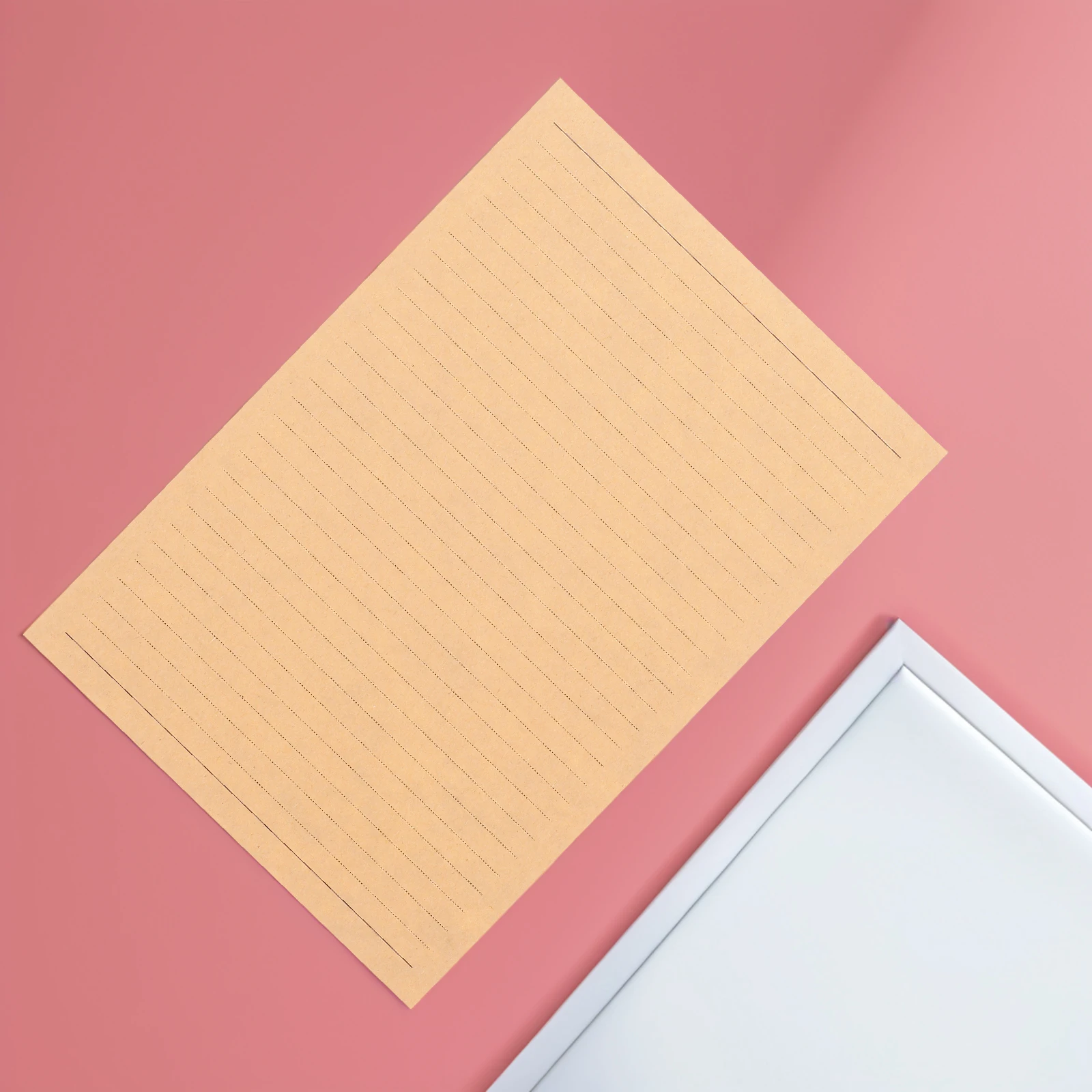 

100pcs Vintage Kraft Stationery Retro Letter Writing Set Lined Artistic Note Sheets For Invitations Anniversaries