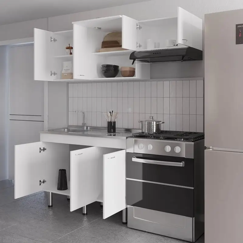 مجموعة المطبخ المعيارية - حل كامل للمطابخ الحديثة مع مساحة تخزين، طراز كرونوس، تصميم متعدد الوظائف، موفر للمساحة #2