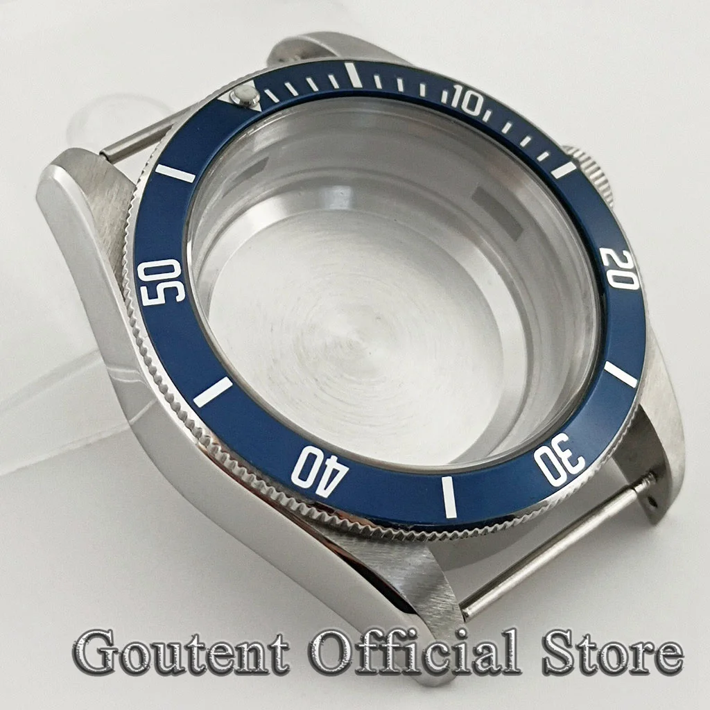 Goutent 41mm Sapphire Crystal Silver Watch Case Fit NH35 NH36 ETA 2824 2836 PT5000 Miyota 8215 821A 8205 DG2813 3804 Movement