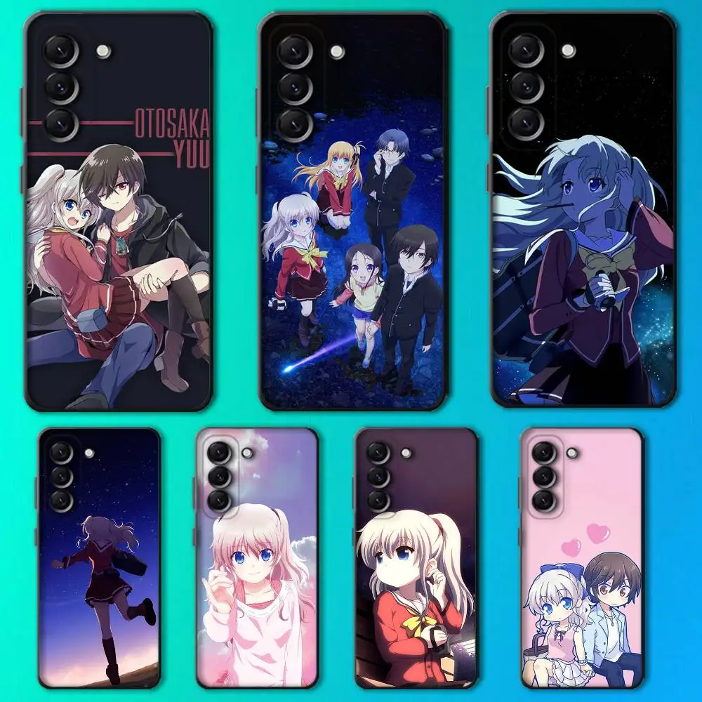 

C-Charlotte Anime Phone Case For Samsung Galaxy A13,A21s,A22,A31,A32,A52,A53,A71,A80,Soft Black Shell