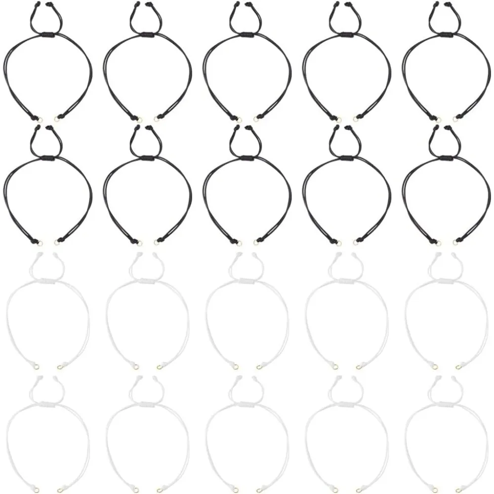 

30 шт., 2 цвета, набор для изготовления браслетов из шнура, смешанные цвета, 10-1/4 дюйма, современный для взрослых, не складной