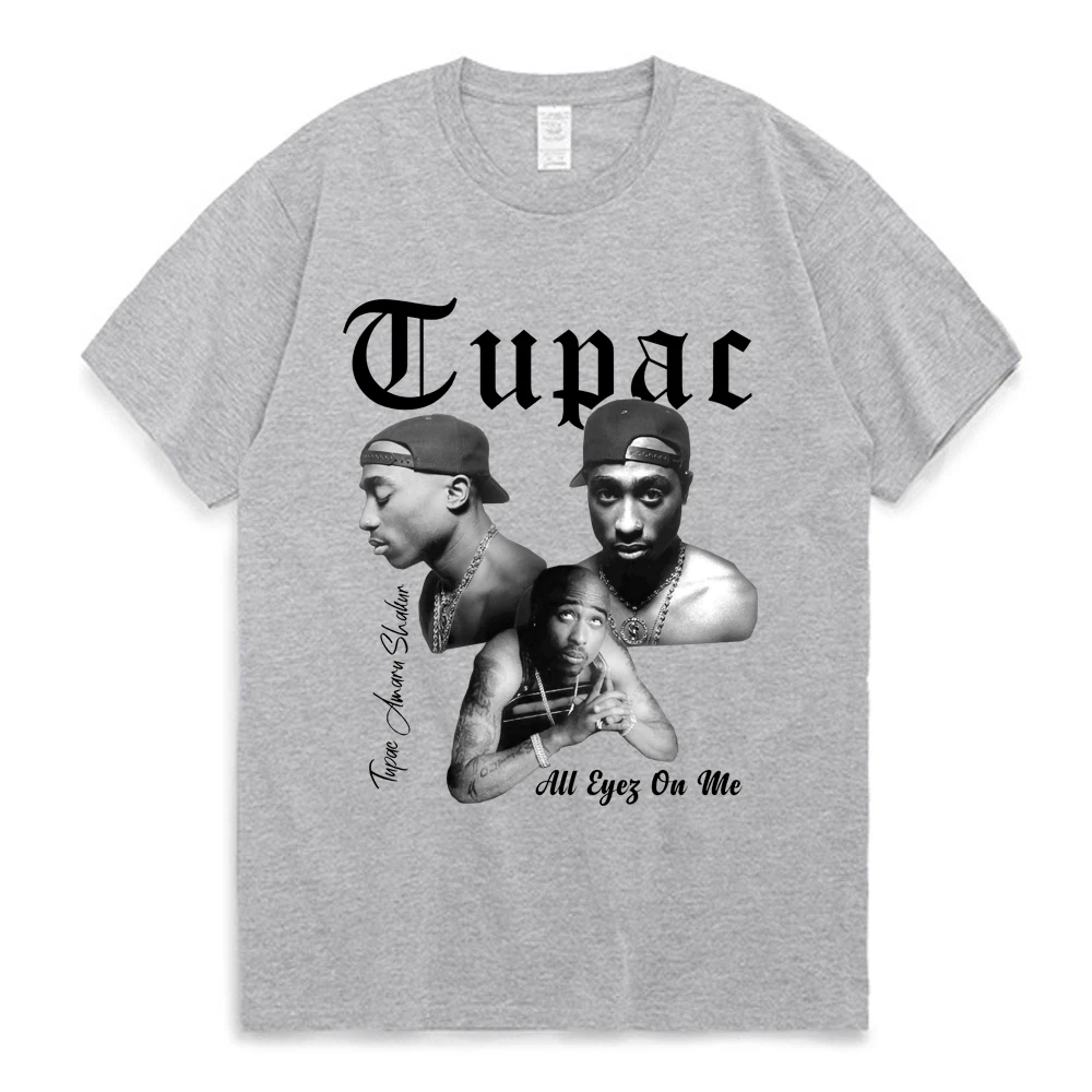 Rapper Tupac 2Pac Cotton T-Shirts Print Men Women Fashion Casual Short Sleeve T Shirt Hip Hop Harajuku Unisex Tees Tops Clothing