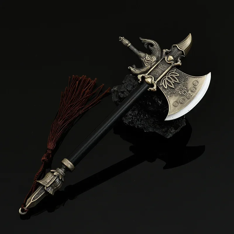 18cm Yang Jian Kaishan hacha mito negro: WuKong Erlang God juego de arma periférica arma de Metal modelo ornamento colección juguete artesanal