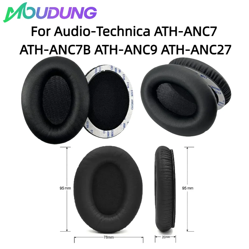 

For Audio-Technica ATH-ANC7 ATH-ANC7B ATH-ANC9 ATH-ANC27 Original earmuffs with buckle Headphones Memory Foam High Quality