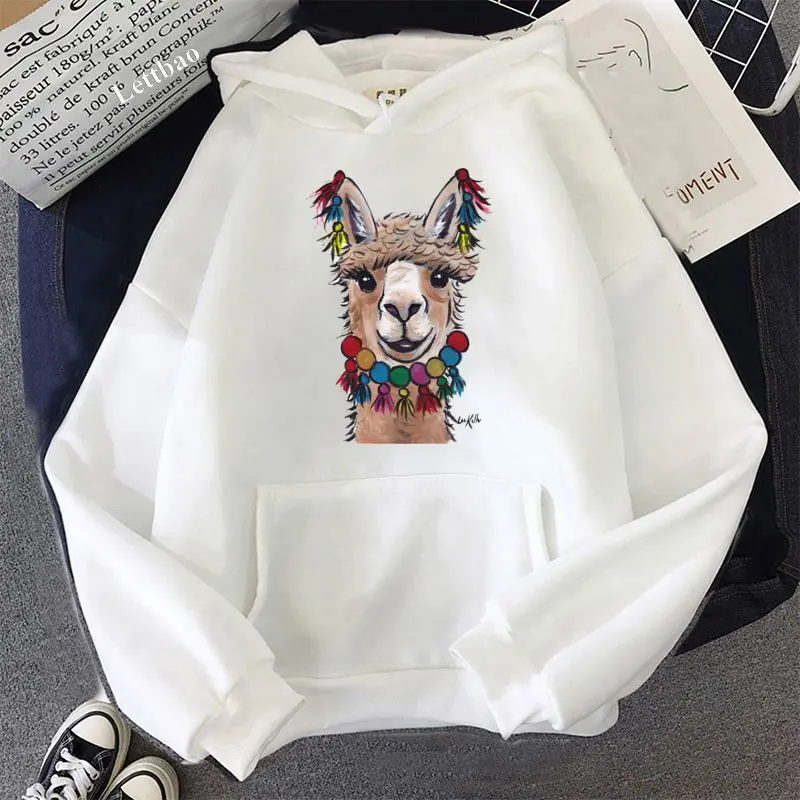 Women Sweatshirts  Animal Printed Long Sleeves O-Neck Lady Fashion Casual Pullover Hoodie Tops