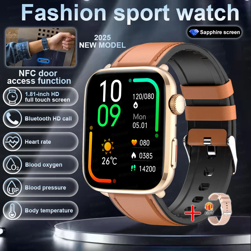 Smart Watch Watch Global Version Men Women HD AMOLED Display Heart Rate Bluetooth Call GPS Track Waterproof Sports Smart Watches