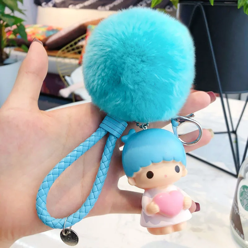 Sanrio Little Twin Star Kiki Lala Cute Cartoon Soft Silica Gel Doll Lovers Keychain Pendant Kawaii Kid Toy Schoolbag Decoration