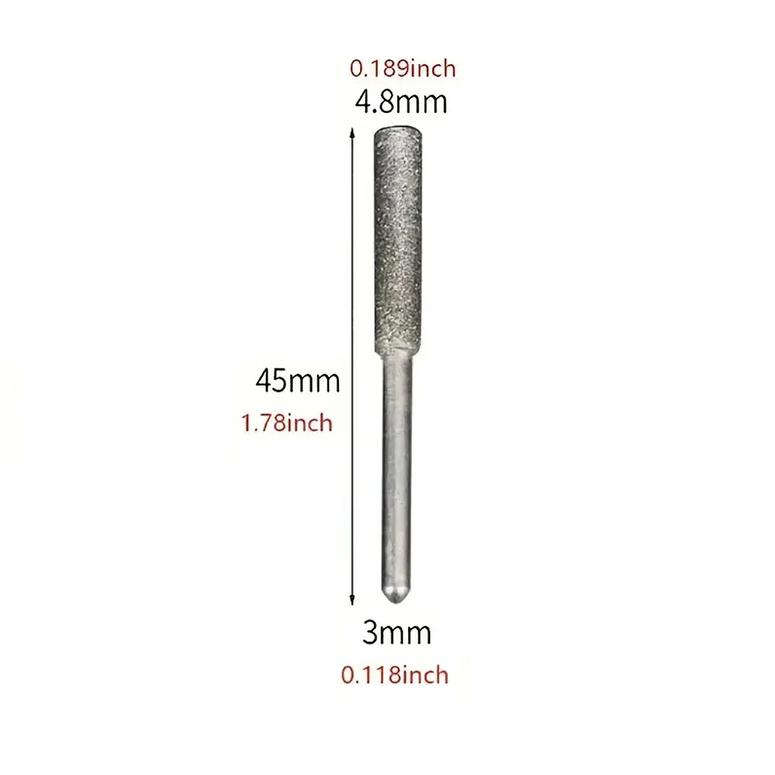 5PCS Diamond Chain Saw Sharpener Set Electric Rapid Sharpening Stones Compatible with Rotary Tools Durable 1/8' Shank