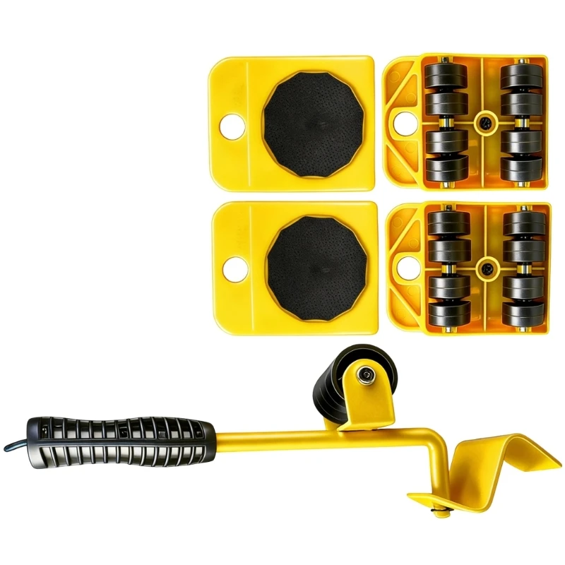 Set Of 5 Sturdy ABS Furniture Rollers For Easy Transportation Of Heavy Items 