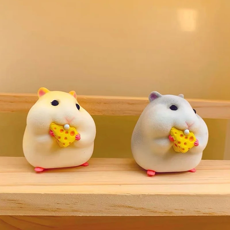 Cute Cartoon Hamster Melon Seed Car Interior Gourmet Hamster Car Dashboard Ornaments Accessories