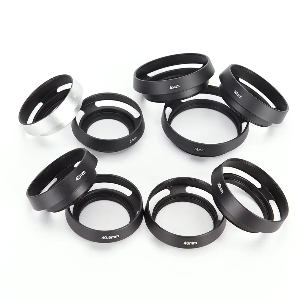 【C】1PC Metal Lens Hood 39 40.5 43 46 49 52 55 58 62 67 Mm