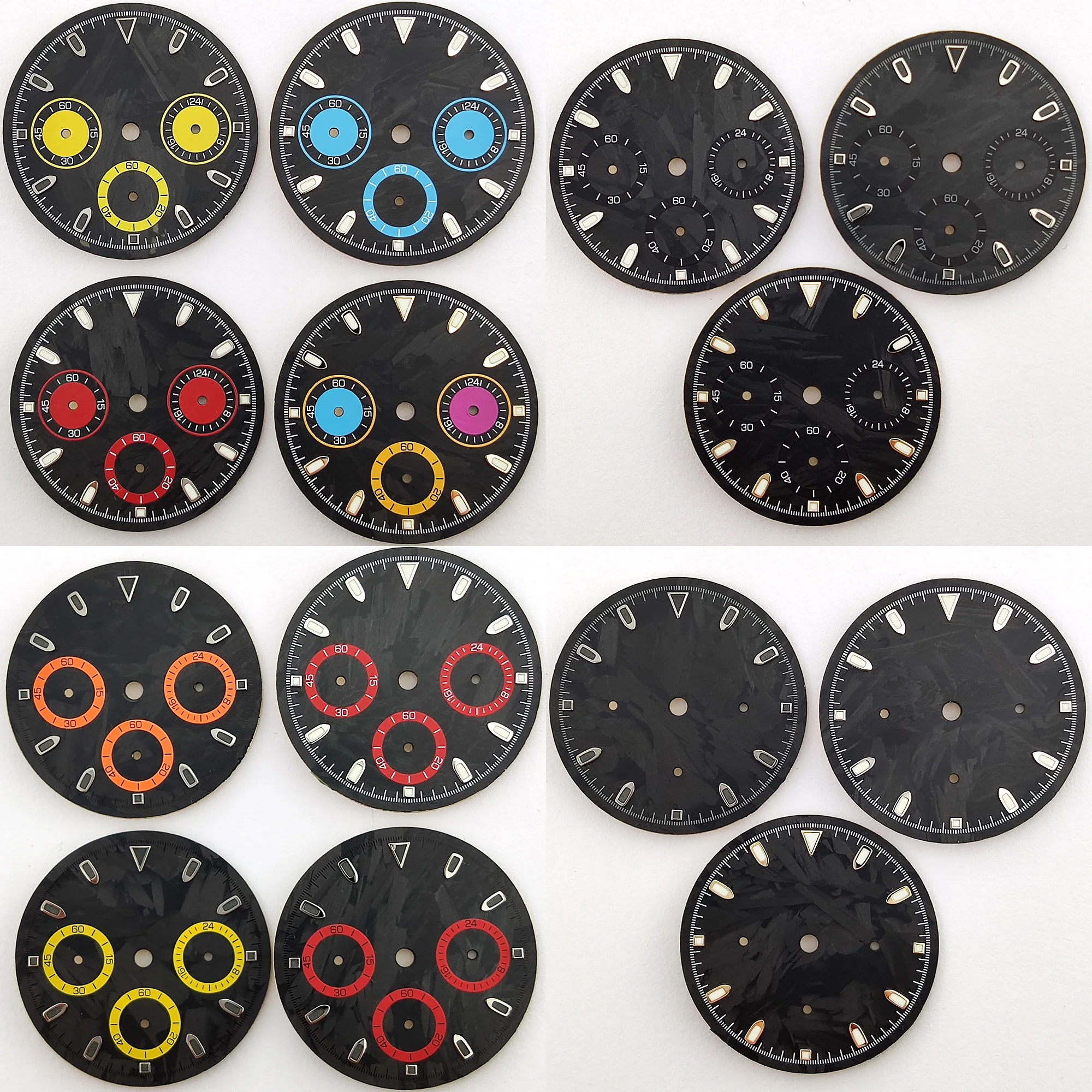 Luminous Dial Face - Quadrante VK63 Multifunzionale in Fibra di