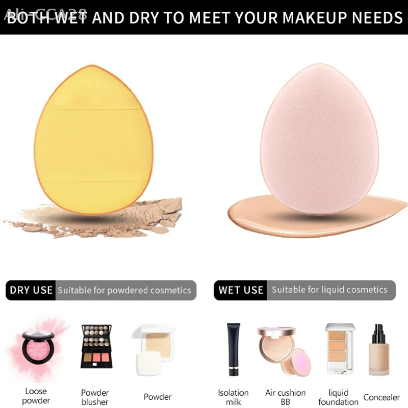 Ensemble d'éponges de maquillage polyvalentes, 12 pièces, Triangle en velours, bouffantes pour le visage et les doigts, Mini éponge, œuf, fond de teint liquide, outils de maquillage