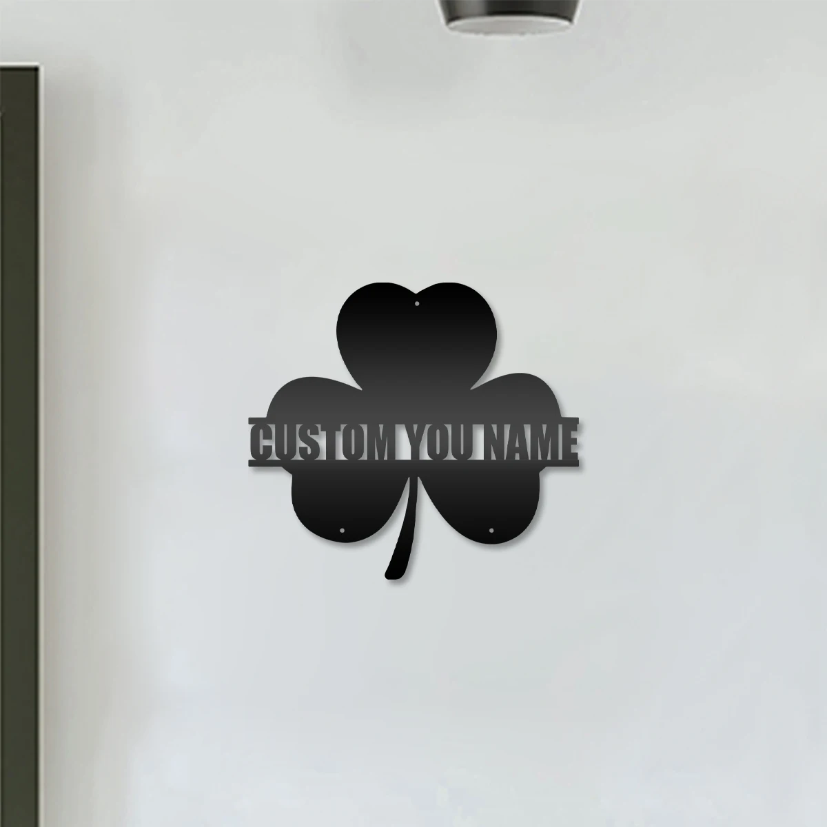 1pc cool clover Customized Name Tin Wall Signs Metal Wall Plaque Decor Living Room Bedroom Removable