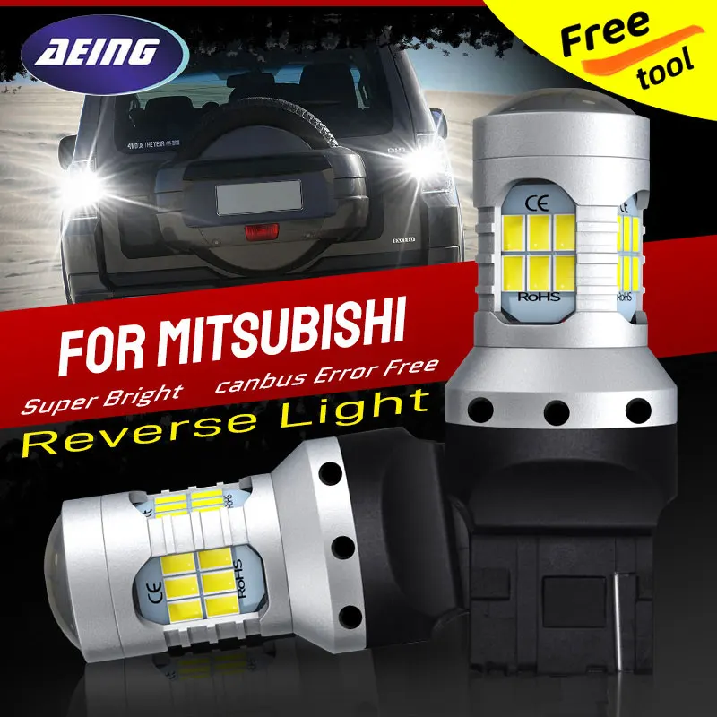 

2pcs LED Reverse Light Blub Backup Lamp T20 7440 W21W Canbus No For Mitsubishi Lancer X Grandis Outlander Pajero Galant I-MiEV