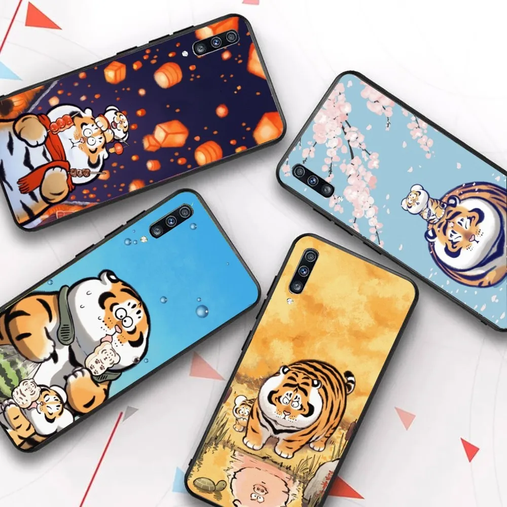 Funny Fat Tiger Phone Case For Samsung A 10 11 12 13 20 21 22 30 31 32 40 51 52 53 70 71 72 73 91 13 Shell