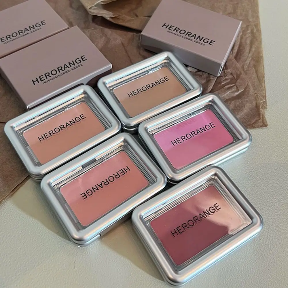 Paleta Shimmer Blush de Longa Duração, Matiz Natural Face Blush, Pó Mineral Durável, Bochecha Blush Cosméticos, 5 Cores