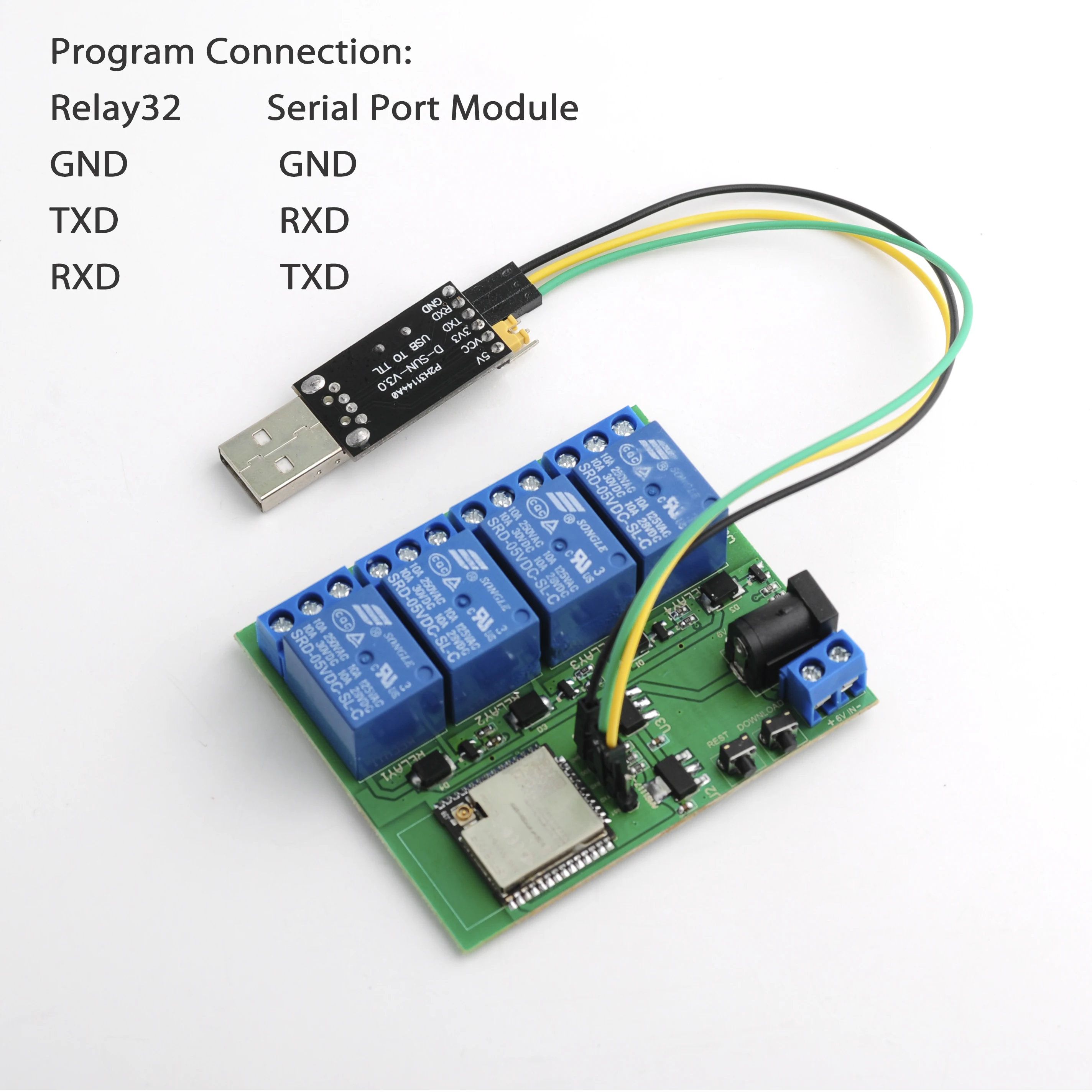ESP32S 4-Channel Smart Relay Module with WiFi/Bluetooth, ESP32 Chip & 2.4G Antenna for Home Automation IoT Projects