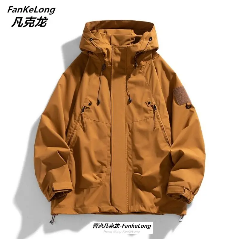 

Весенне-осенняя новая мужская куртка, пальто, модная повседневная универсальная куртка, уличный молодежный топ, ветровка, мужская одежда