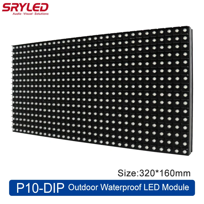 LED Matrix Panel Outdoor P10-DIP 320×160mm RGB DIP-570 HD TV Screen Pantalla Led Wedding Party Led Pixel Board Display Module