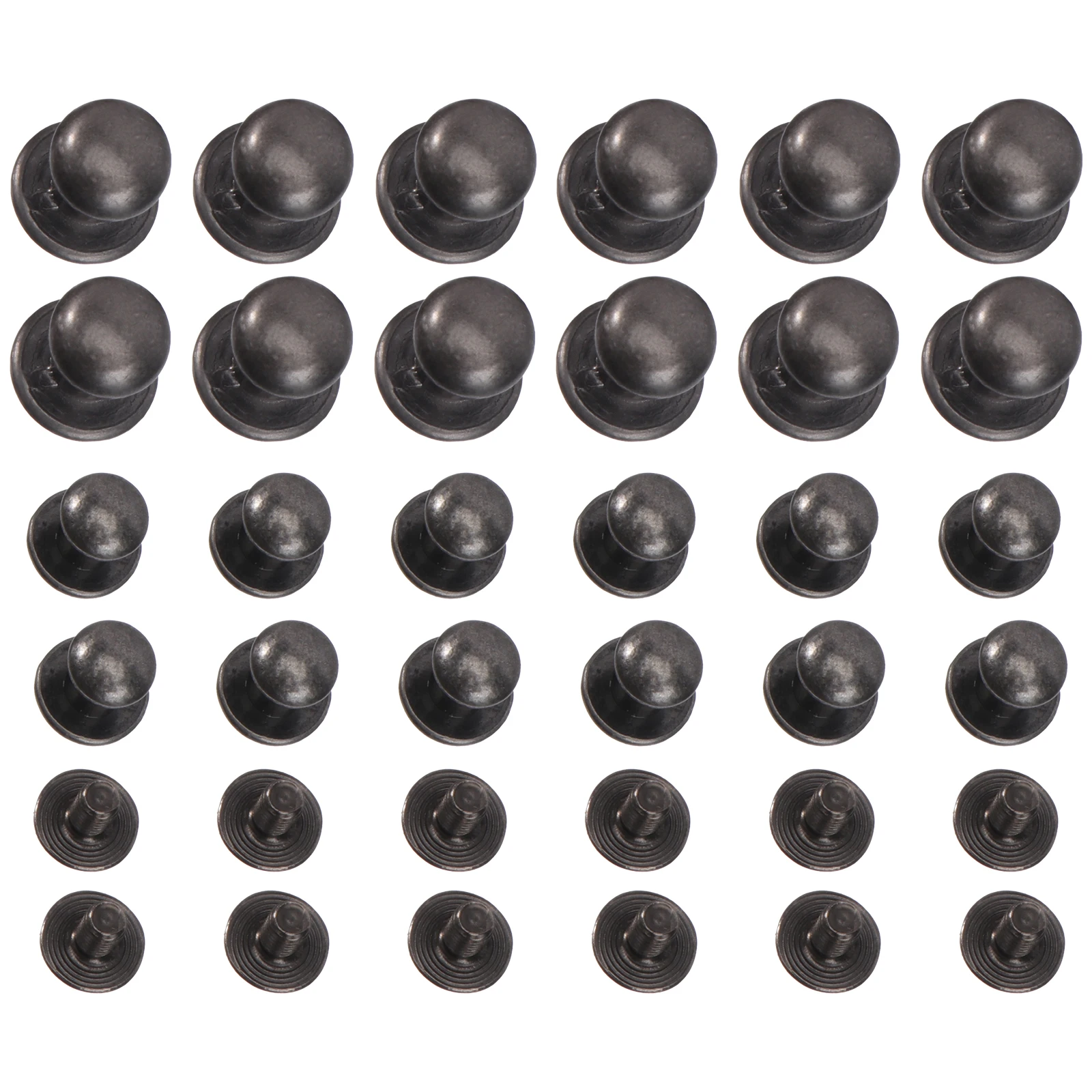 

72 Pcs Buttons Dowel Screws Purse Rivet Fastener Bags Accessories Silver