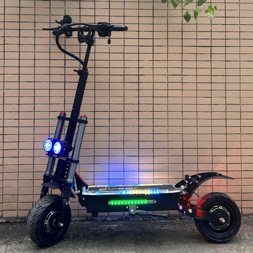 6000W 60V 50Ah 11 인치 오프로드 타이어 킥 스쿠터 듀얼 모터 이동식 시트 유압 충격 흡수 접이식 전기 스쿠터