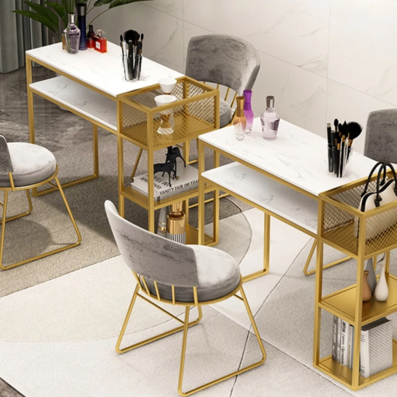 Luxury Professionals Nail Desk Stand Design Aesthetic Organizer Nail Table Nordic Modern Scrivania Per Unghie Furniture