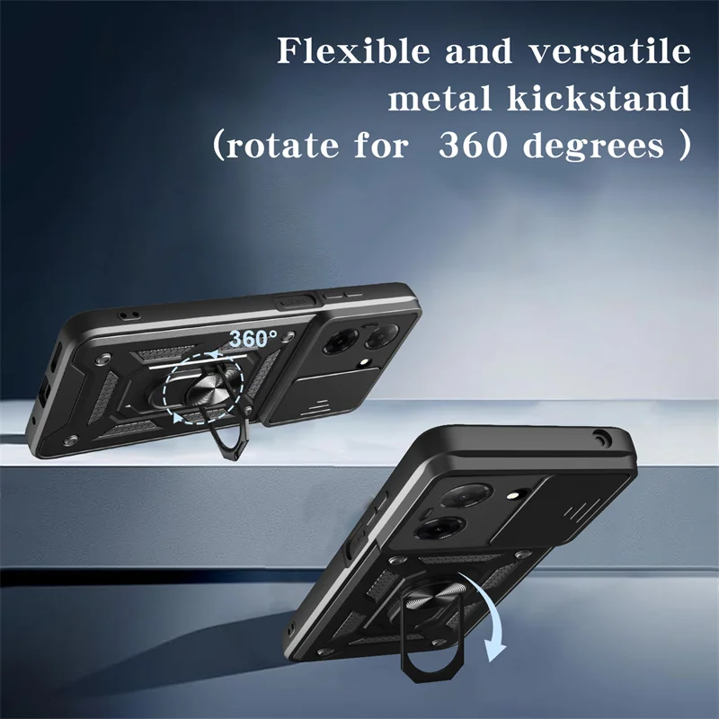 ل Xiaomi Poco C71 4G حالة الشريحة عدسة الكاميرا درع غطاء ل PocoC71 Poko Little C 71 71C 4G سيارة المغناطيسي حلقة حامل كوكه