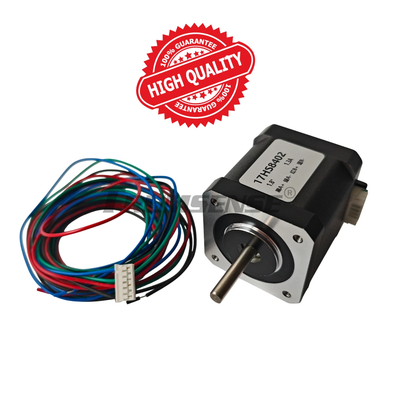 

In Stock NEMA 17 step motor 17HS8402 1.3 A 52 N.cm with 4 lead wires and step angle 1.8 degree