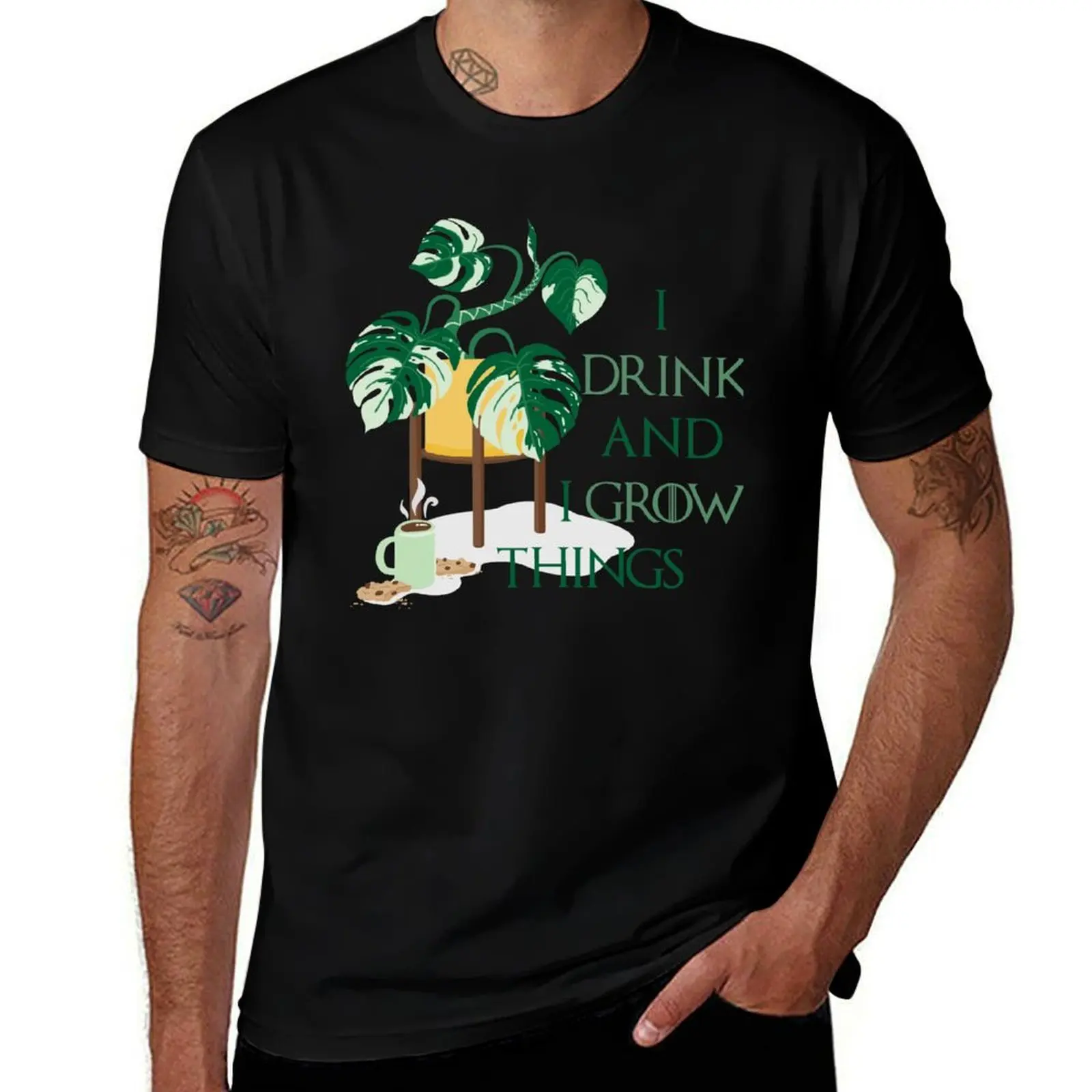 

I Drink And I Grow Things T-Shirt summer top Blouse essential t shirt vintage anime shirt designer t shirt men
