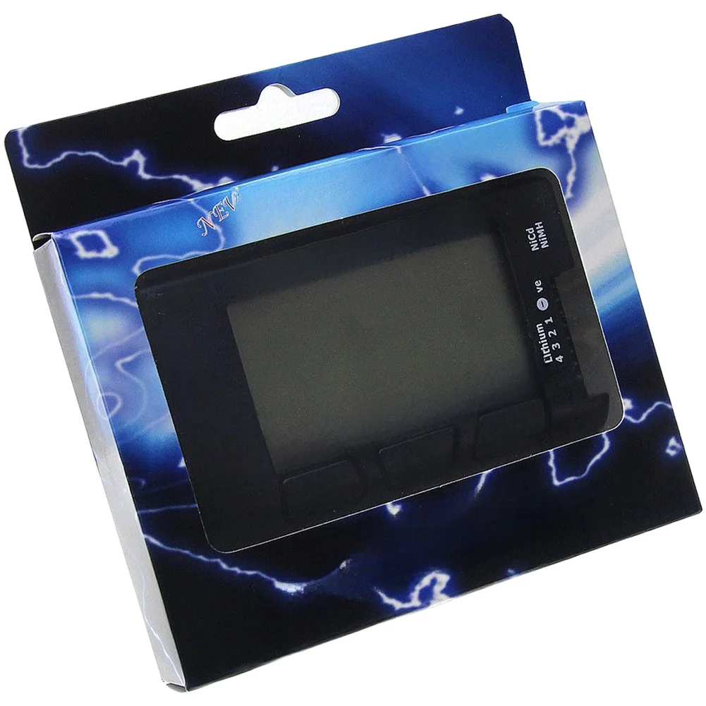 Medidor de batería digital portátil para monitoreo de voltaje de celdas LIPO LiFe LiIon NiMH NiCd, 8,6 cm x 5 cm x 1,6 cm, negro