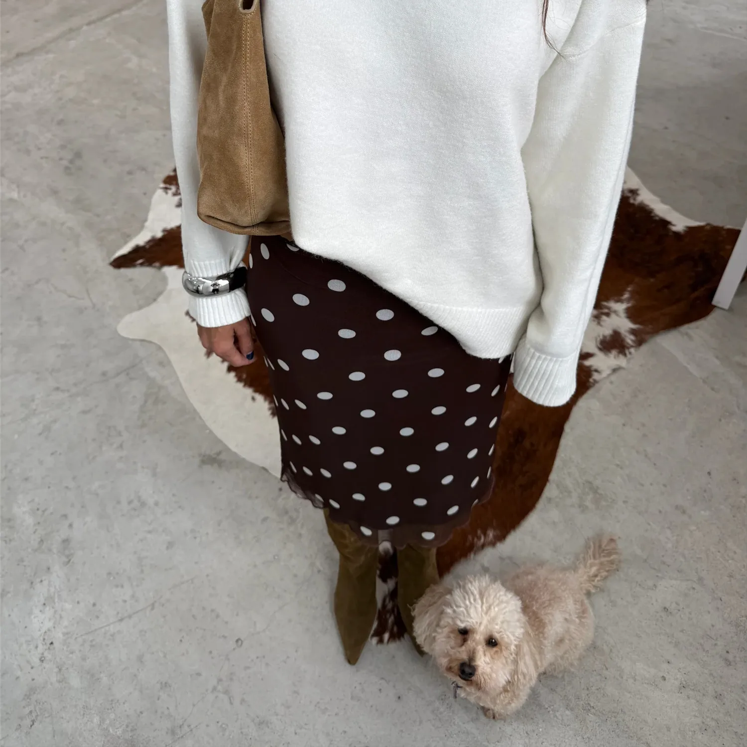 Hirigin Женская повседневная юбка-миди Элегантная облегающая юбка-карандаш с принтом в горошек для вечеринок и тренировок Повседневная одежда Летняя уличная одежда Y2K