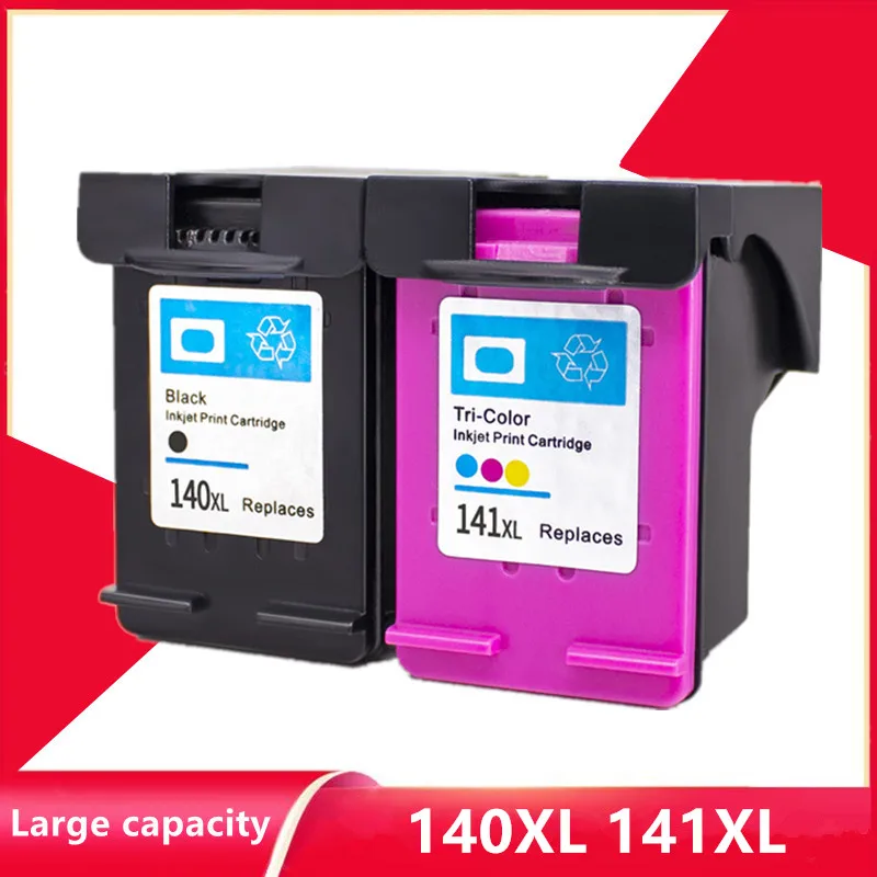 Compatible 140XL 141XL Ink Cartridge Replacement for HP 140 141 Photosmart C4283 C4583 C4483 C5283 D5363 Deskjet D4263 printer